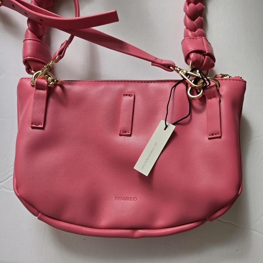 Anthropologie Remi Reid Pink Convertible Crossbody Top Handle and Belt Bag - Picture 5 of 10